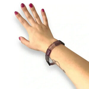 5/$25 🎀 Fluorite  gemstone square beaded bracelet